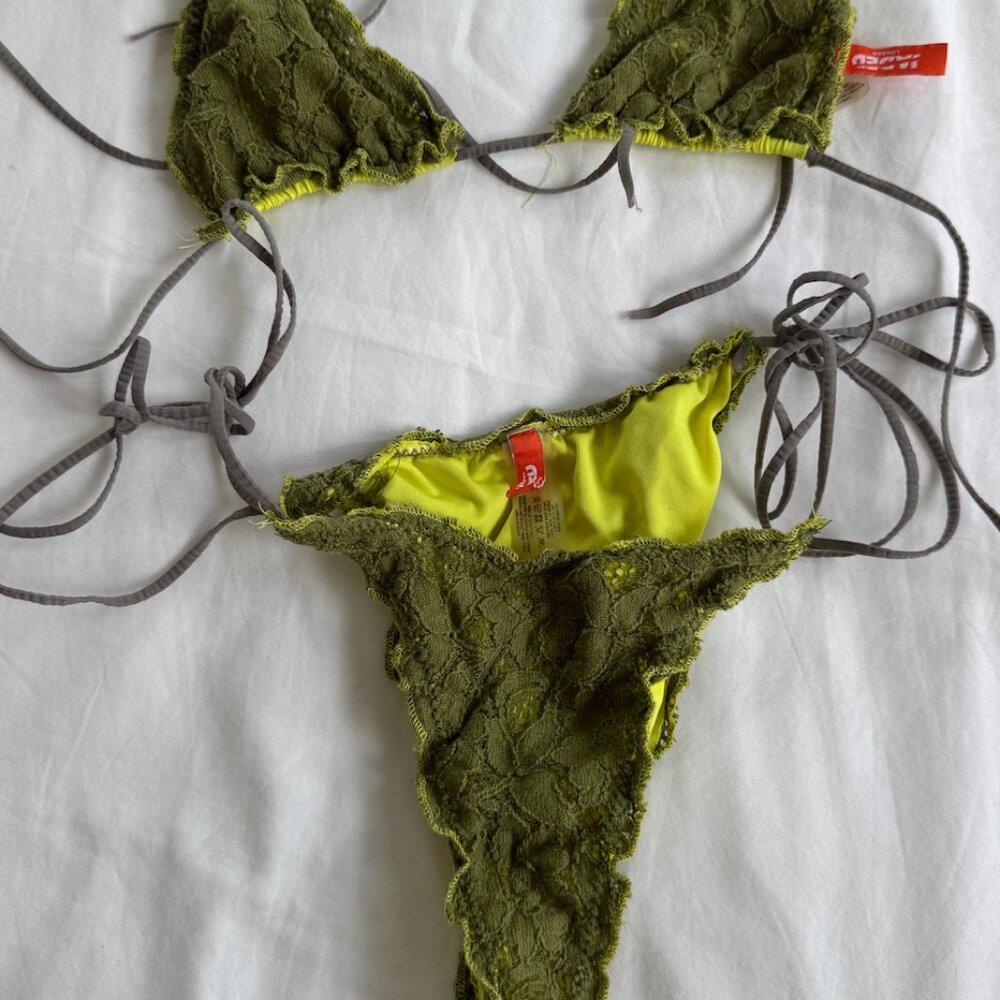Jaded London green lace bikini - Picture 2 of 3